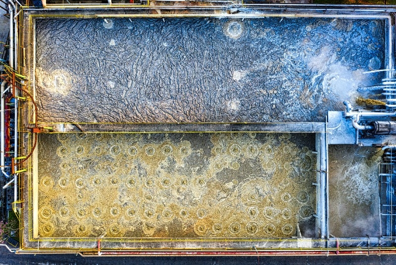 image of wastewater being treated